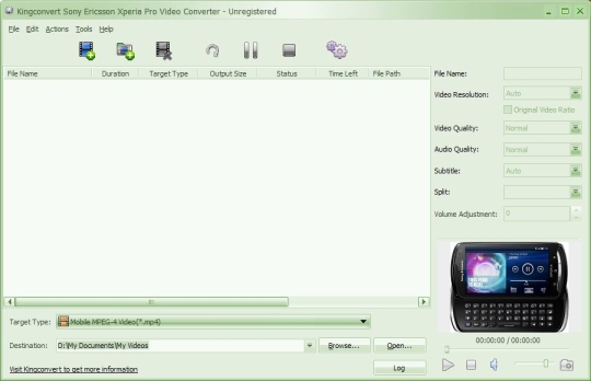 KingConvert Sony Ericsson Xperia Pro Video Converter