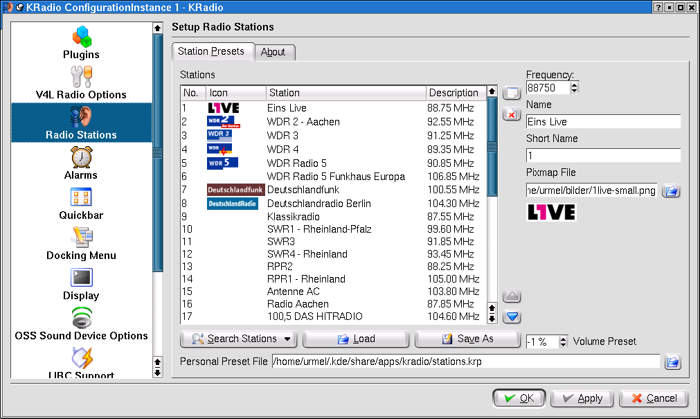 KRadio for KDE4.x