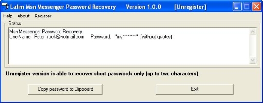Lalim Msn Messenger Password Recovery