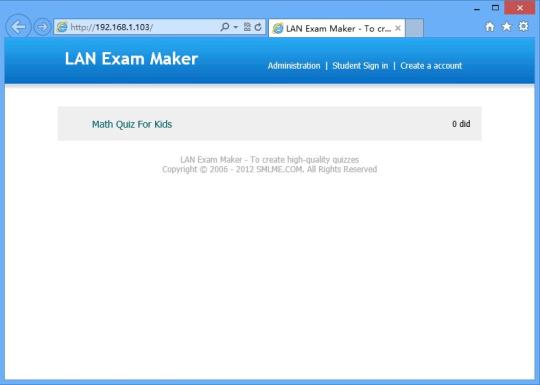 LAN Exam Maker