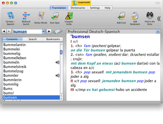 Langenscheidt Professional-Dictionary Spanish (Mac)
