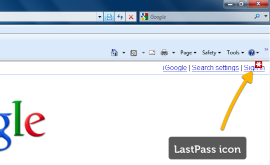 LastPass IE Anywhere