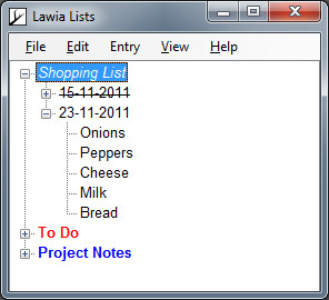Lawia Lists