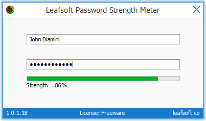 Leafsoft Password Strength Meter