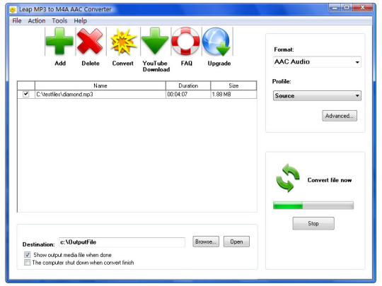 Leap Free MP3 to M4A AAC Converter