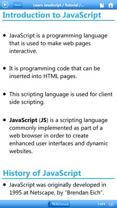 Learn JavaScript by WAGmob