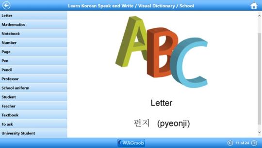 Learn Korean by WAGmob for Windows 8