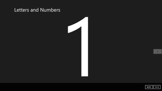 Letters and Numbers for Windows 8