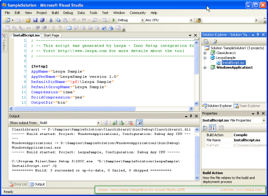 Lexpa InnoSetup for Visual Studio 2008