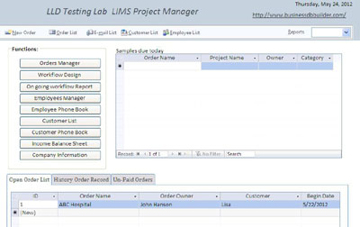 LIMS Project Management Software