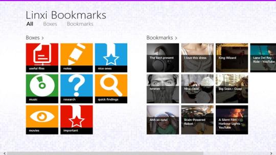 Linxi Bookmarks for Windows 8