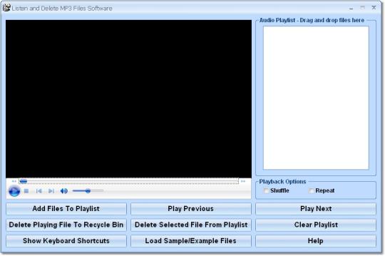 Listen and Delete MP3 Files Software