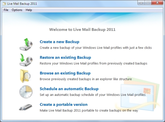 Live Mail Backup 2011