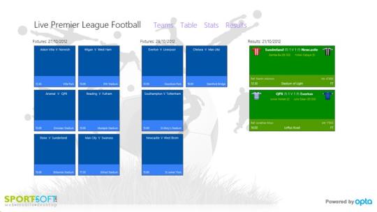 Live Premier League Football for Windows 8