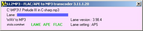 LL2MP3 FLAC/APE to MP3 transcoder