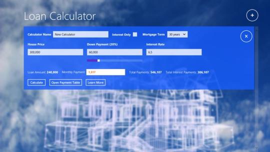 Loan & Mortgage Calculator for Windows 8