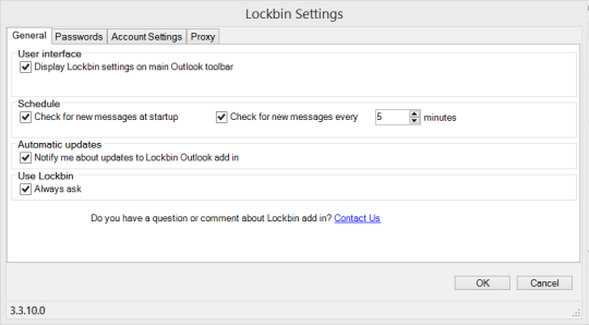 Lockbin Add-in for Outlook