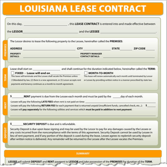 Louisiana Lease Contract