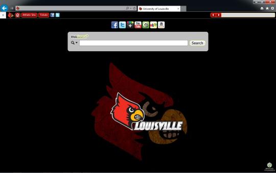 Louisville Cardinals Theme for Internet Explorer