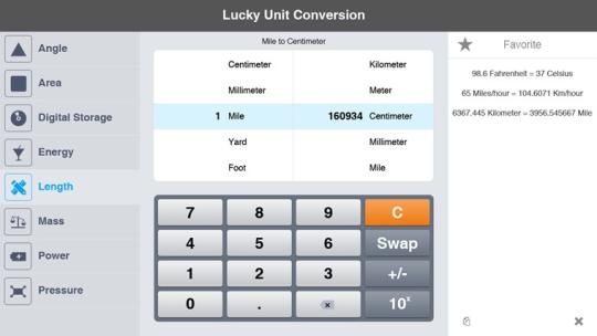Lucky Unit Conversion Free for Windows 8
