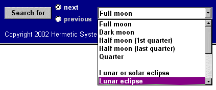 Lunar Calendars and Eclipse Finder