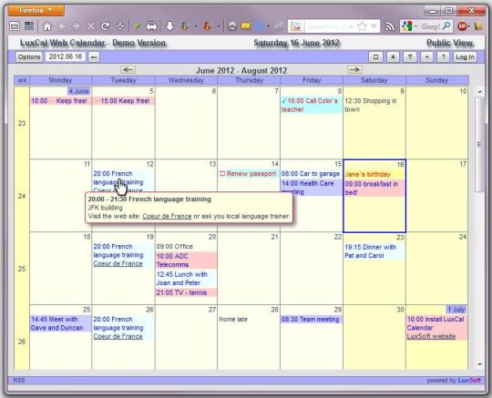 LuxCal Event Calendar
