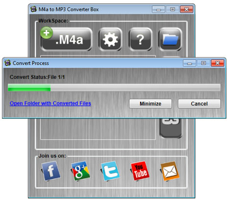 M4A to MP3 Converter Box