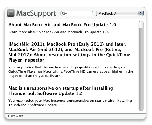 MacSupport - Hardware