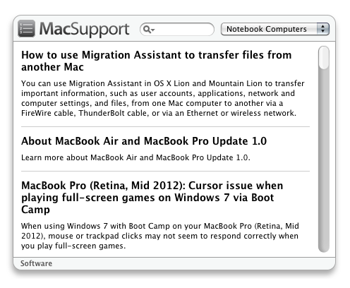 MacSupport - Software