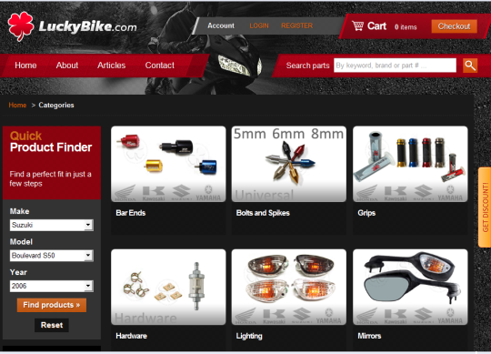 Magento Product Parts Finder