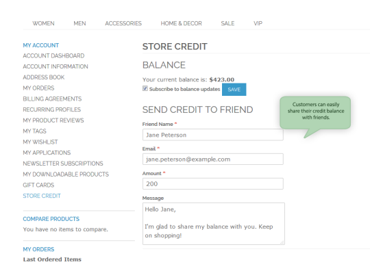 Magento Store Credit by Amasty