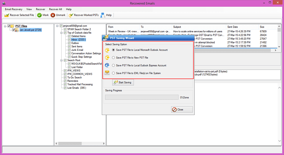 MagicSoft PST Recovery Tool