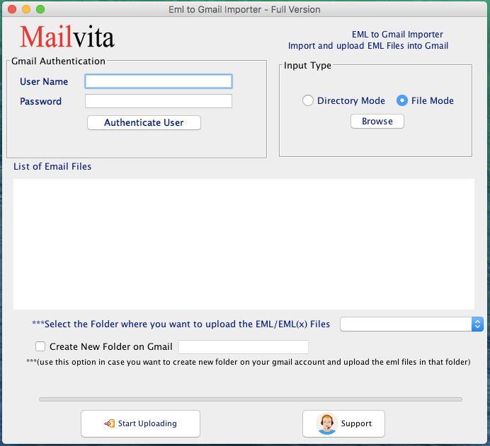 Mailvita EML to Gmail Importer