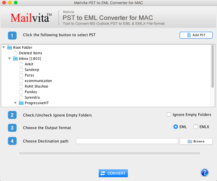 Mailvita PST to EML Converter