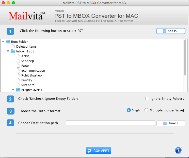 Mailvita PST to MBOX Converter
