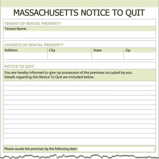 Massachusetts Notice To Quit