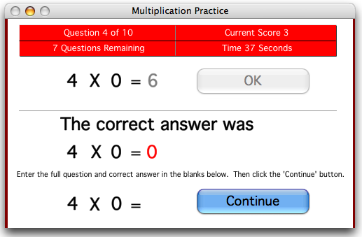 Master the Facts Multiplication