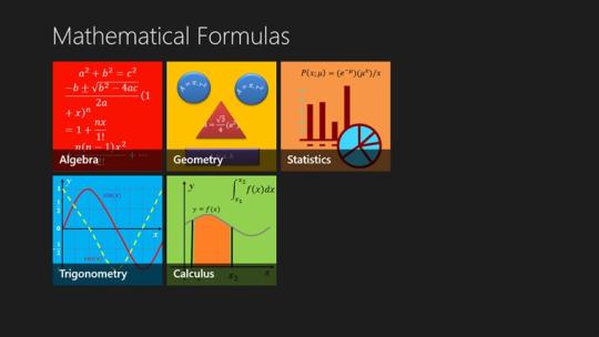 Mathematic Formulas for Windows 8