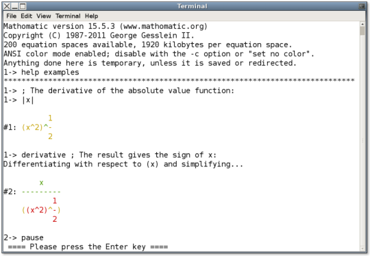 Mathomatic for ubuntu (64-bit)