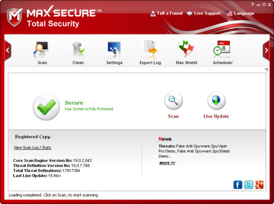 Max Secure Total Security