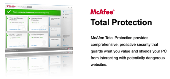 McAfee Total Protection beta