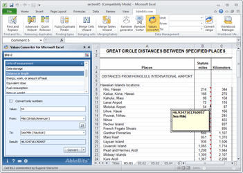 Measurement Units Converter for Excel