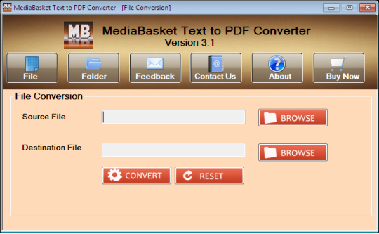MediaBasket Text 2 PDF Converter