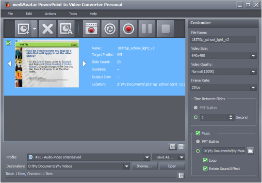 mediAvatar PowerPoint to Video Converter Personal