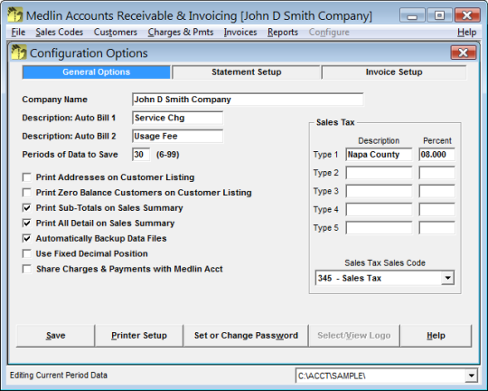 Medlin Accounts Receivable and Invoicing