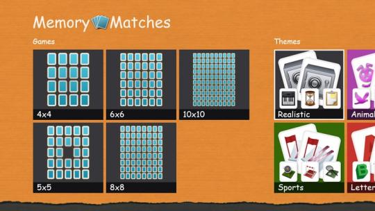 Memory Matches for Windows 8