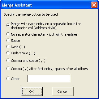 Merge Assistant for Microsoft Excel