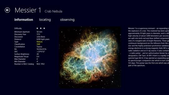 Messier Catalog for Windows 8