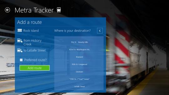 Metra Tracker for Windows 8