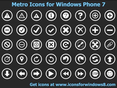 Metro Icons for Windows Phone 7